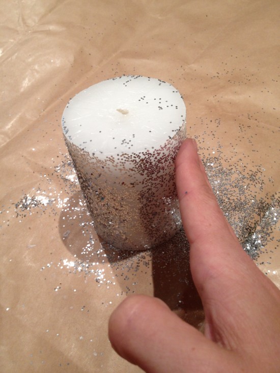 DIY Glitter Candle Tutorial Polka Dot Bride