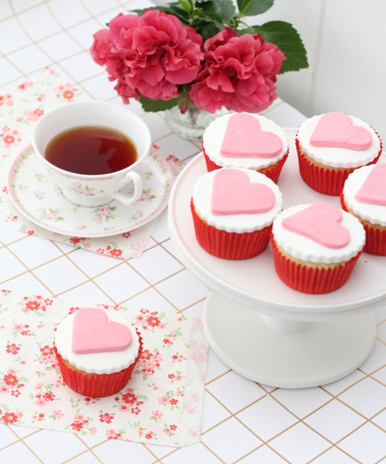 Love Heart Vanilla Cupcake Recipe Polka Dot Bride