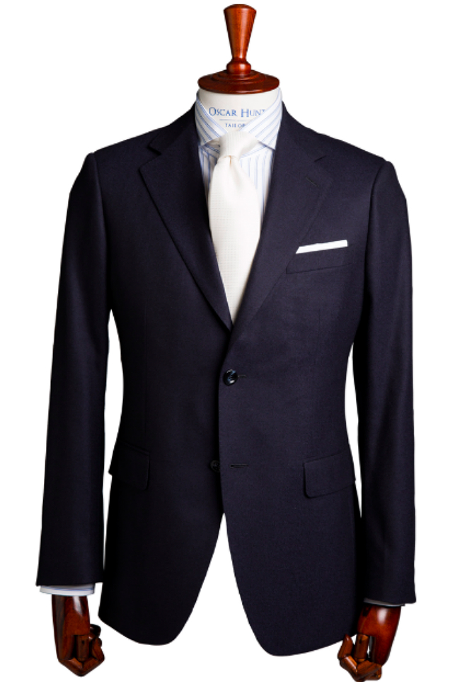 Oscar Hunt Midnight Navy flannel suit. Image: Oscar Hunt