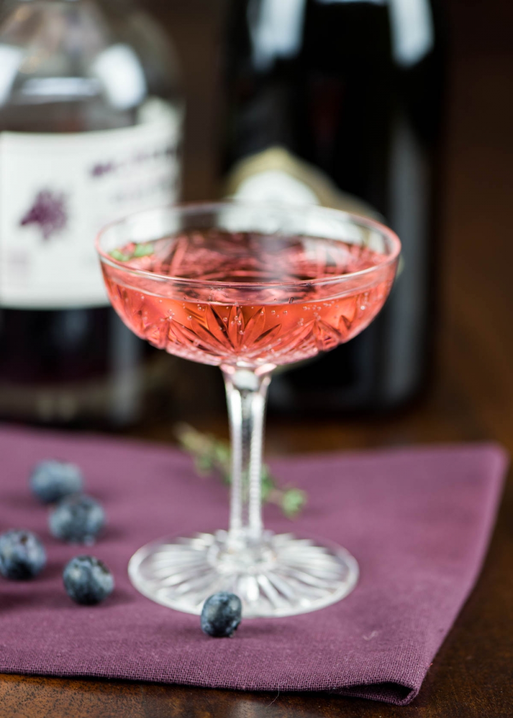 Tasmania Royale Sloe GIn Sparkling Wine Cocktail Polka Dot Wedding