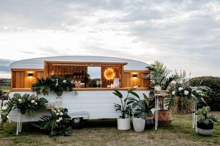 Mobile Drink Catering & Caravan Bars In Victoria Polka Dot Wedding