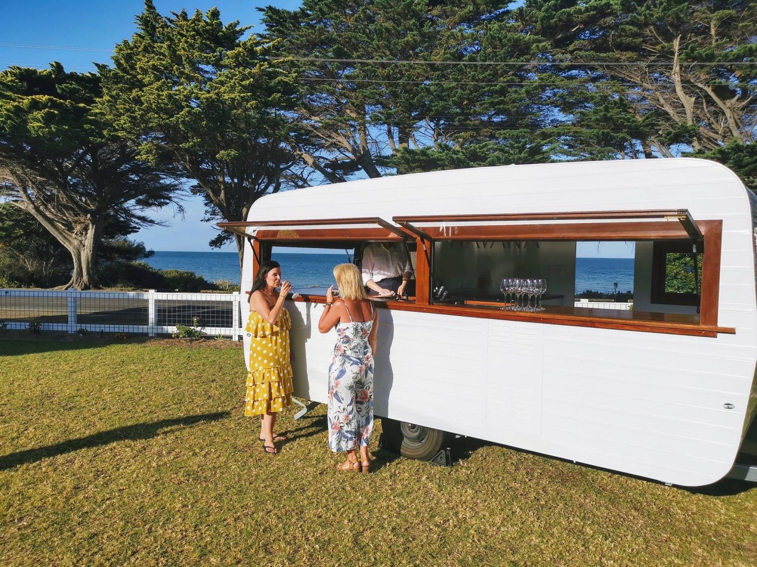 Mobile Drink Catering & Caravan Bars In Victoria Polka Dot Wedding