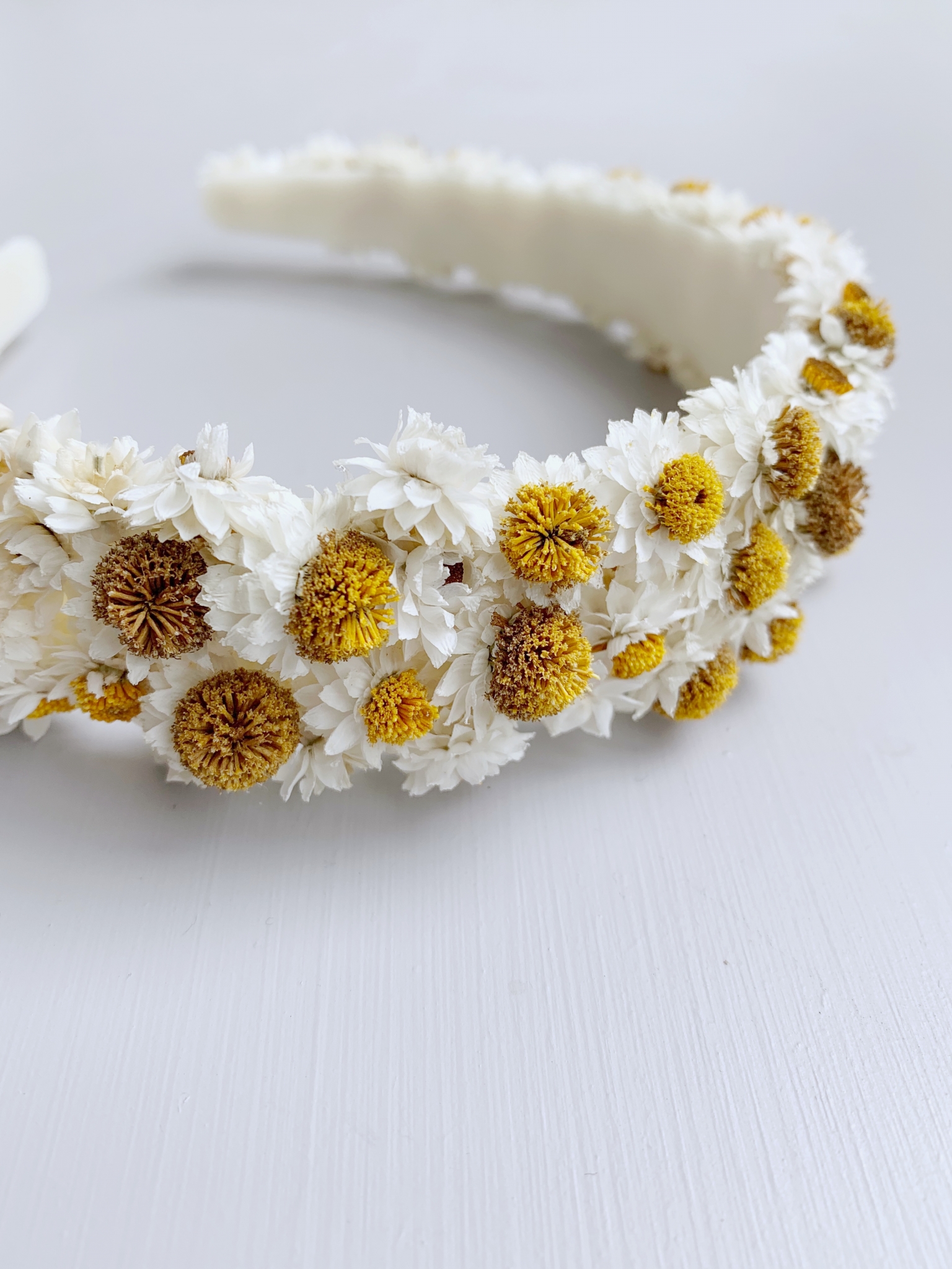 Dried Floral Headband Tutorial Polka Dot Wedding