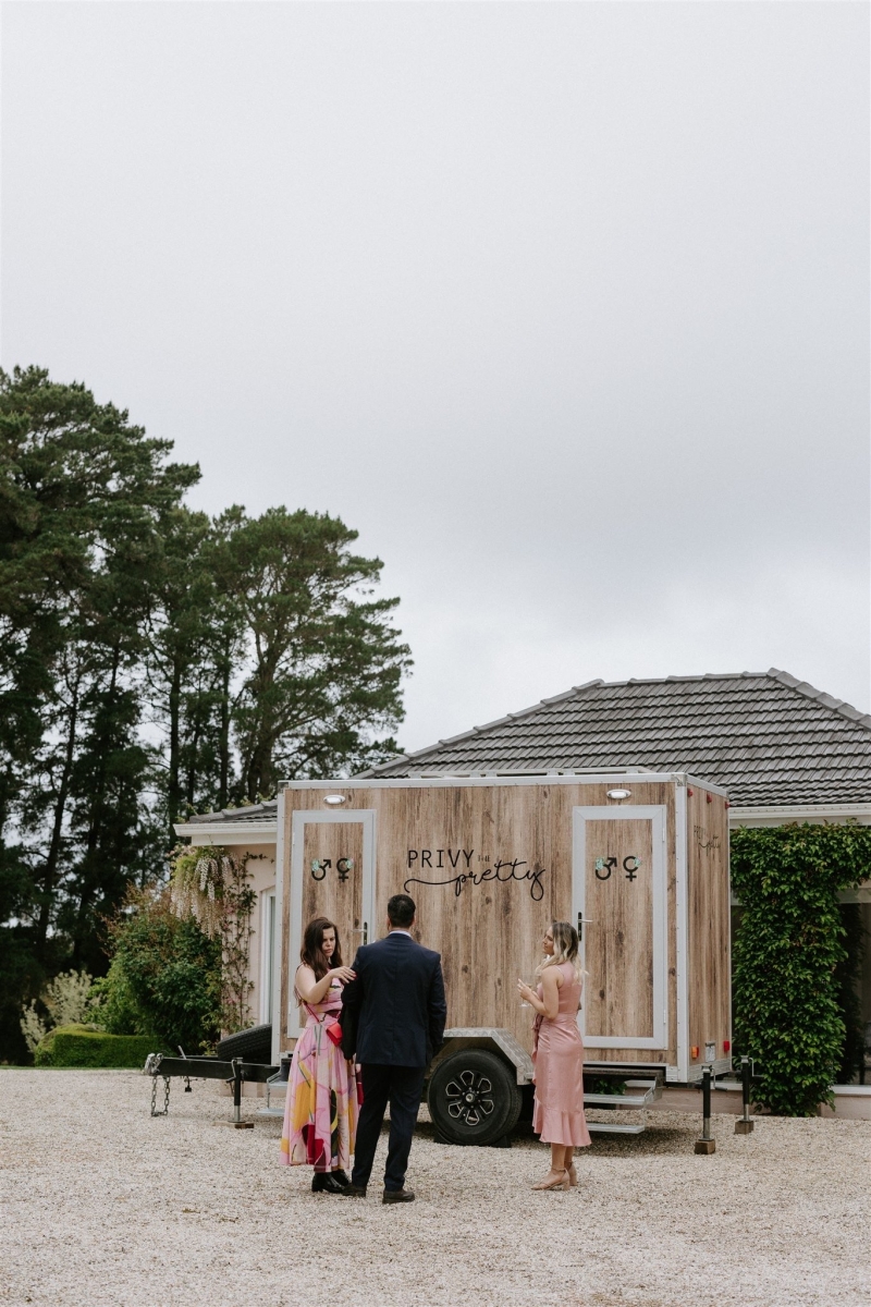 Sustainable, solar powered portable toilets for guests