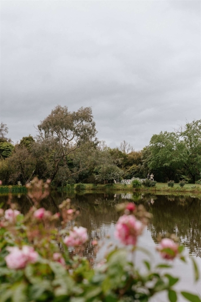Technically a backyard wedding, Britt and Pete were lucky that their family had this amazing property in the Mornington Peninsula