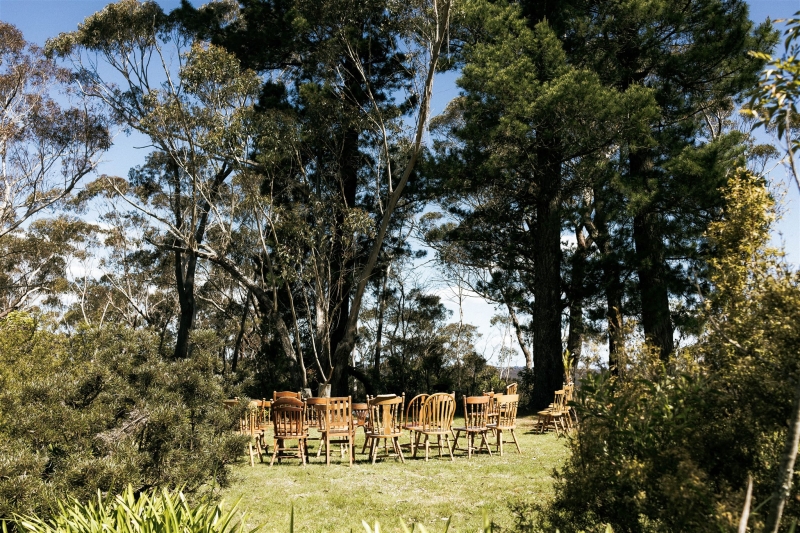 The ceremony space before the wedding