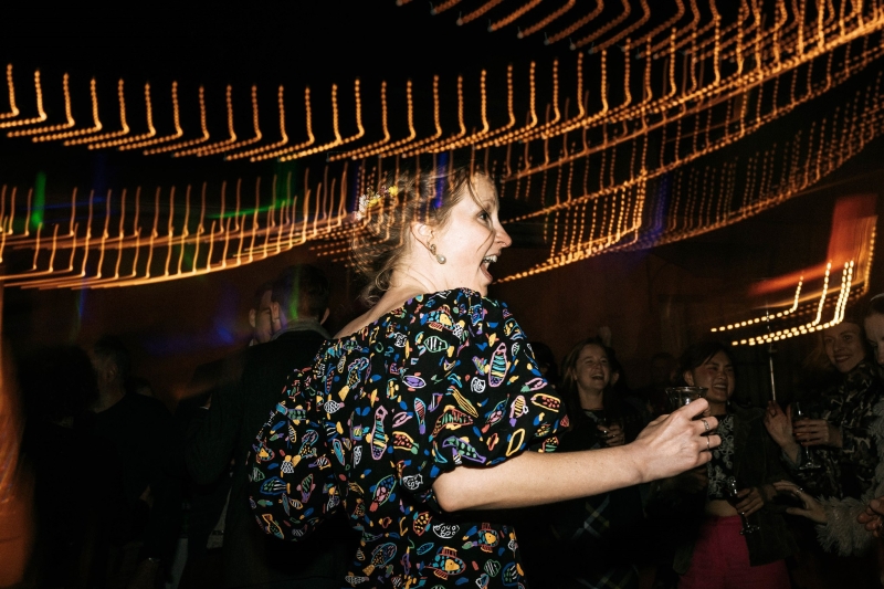 A bride dances on the dance floor of her Blue Mountains wedding