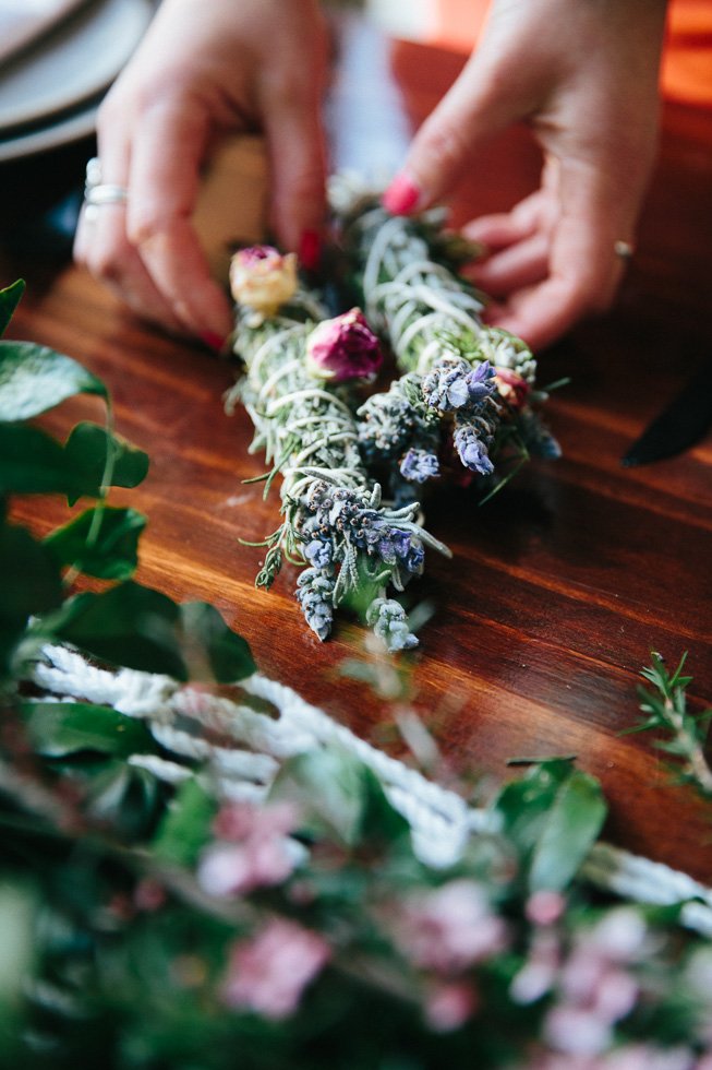 Upcycled wedding flowers smudge sticks