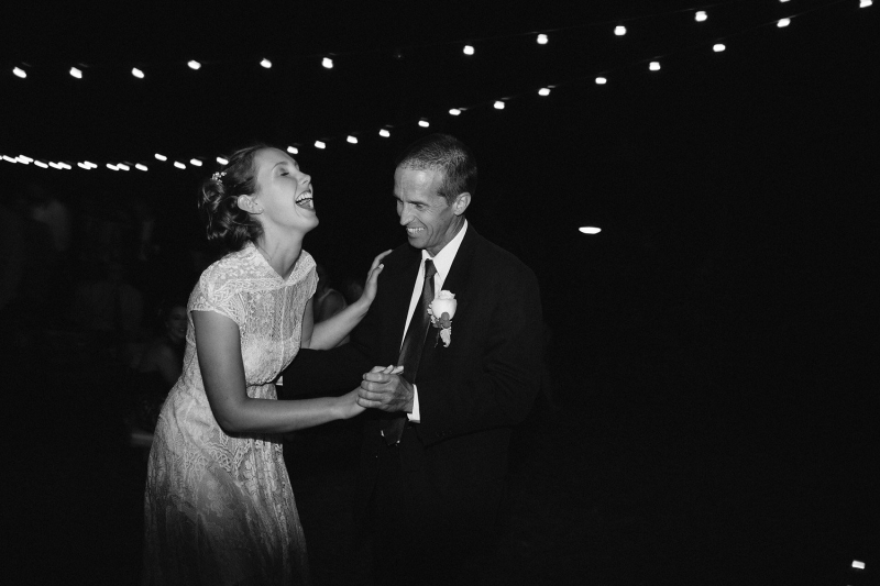 Fun father daughter dance at wedding