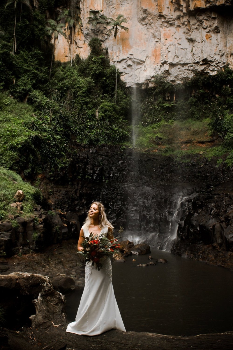 Bride portrait in nature