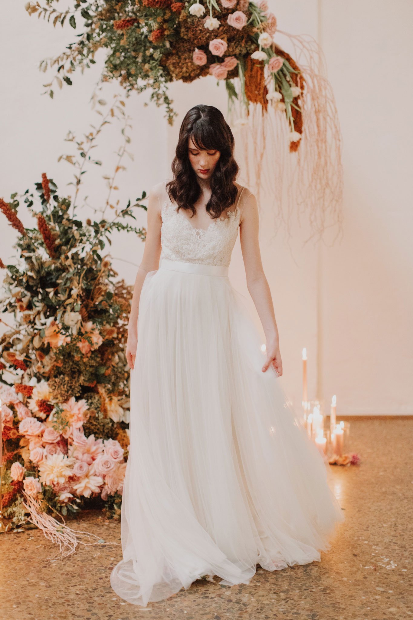 Model Kenzie Sinclair in a once-worn gown from The Barefaced Bride