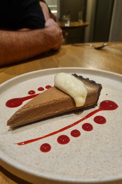 Who can say no to chocolate tart at The Dining Room?