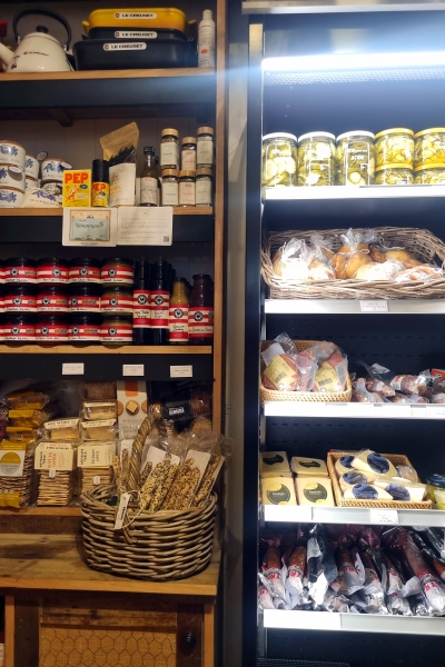 Gourmet picnic goods at Merrick's General Wine Store.